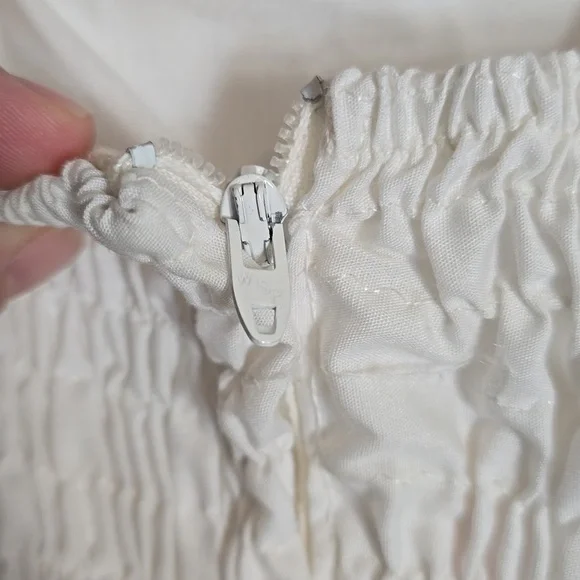 Vintage 1970's Candi Jones California White Pink Prairie Dress - Picture 11 of 11